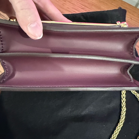 Strathberry Navy and White Crossbody Bag with Gold Chain - Picture 4 of 8